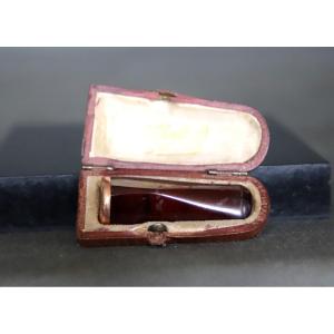 Tobacciana: Amber And Gold Cigarette Holder - Circa 1900