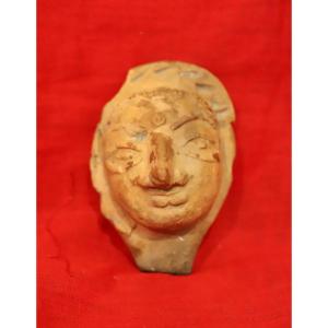 Terracotta Head Of A Female Goddess - North India, 5th-1st Century Bc