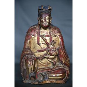 Representation Of The Chinese God Of Happiness Fu XIng - China Or Indochina, 19th Century