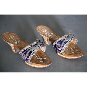 Pair Of Women's Shoes - Ottoman Empire Or Maghreb, Circa 1900