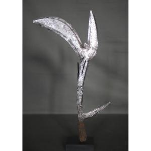 Bandia Nsakara Throwing Knife, Drc, Central African Republic, Collected In Situ Around 1910