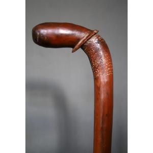 Kanak Club In The Shape Of A Phallus - Oceania, New Caledonia, Early 20th Century Or Earlier