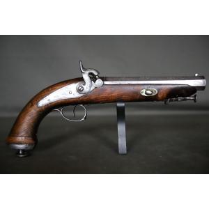 Percussion Saddle Pistol - Spain, Eibar, Dated 1850