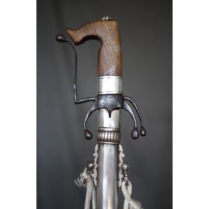 Nimcha Sword With Silver Scabbard 800/1000 - Morocco, 19th Century 1st Half 20th Century