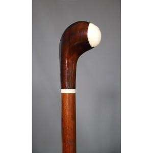 Mahogany, Ivory And Malacca Cane - Circa 1900