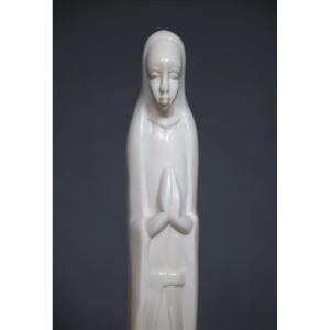 Virgin Mary In Ivory - Africa, Probably Congo, Early 20th Century