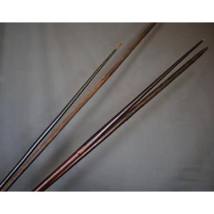 Four Wooden Kanak Spears - New Caledonia, Late 19th To Early 20th Century
