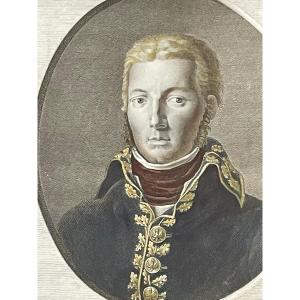 Portrait Of Jean Victor Marie Moreau. Engraving
