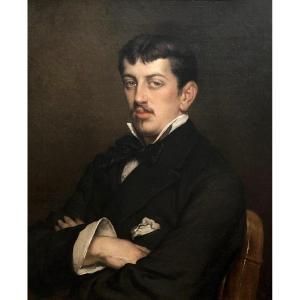 Portaels Jean-françois (1818-1895) Belgian School "self-portrait" Oil/canvas, Signed, Located, Dated