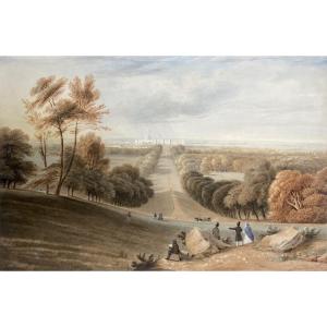 Copley Fielding Anthony Vandyke (1787-1855) "windsor Castle" Watercolour, Signed