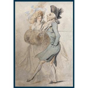 Rowlandson Thomas (1756-1827) English School "characters" Watercolor Drawing