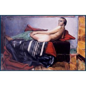 Waroquier De Henry(1881-1970)"nude On The Couch,1920" (portraitmme Waroquier) Oil/canvas,signed