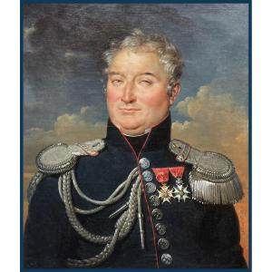 Blondel Merry-joseph (1781-1853) "squadron Leader/national Guard On Horseback" Oil/canvas, Signed