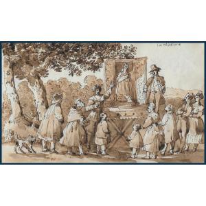 Fontaine P. François Léonard (1762-1853) 2 Notebooks/albums +50 Drawings Each/ Various Subjects