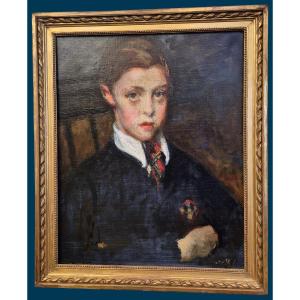 Blanche Jacques Emile (1861-1942) "portrait Of Jean Jacques Pierhal" Oil On Canvas, Signed And Dated