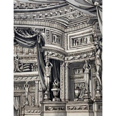 Italian School Late 18th "decoration Project" Drawing/pen And Gray Wash