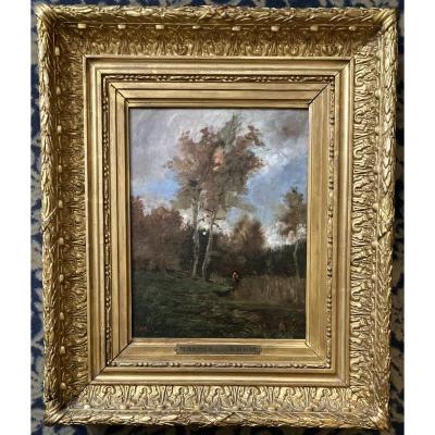 Rousseau Théodore (1812-1867)"landscape" Oil/canvas,monogrammed,provenance William Bürger,frame