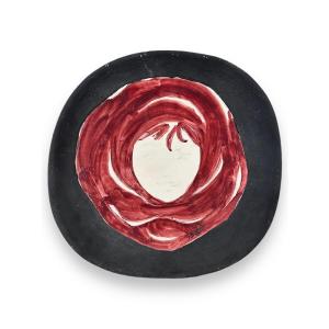 Marcel Vertes - Woman's Head - Ceramic Dish - Vallauris
