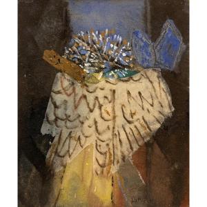 Louttre B. Dit Marc-antoine Bissière - Holiday Day - Around 1990 - Mixed Media On Canvas