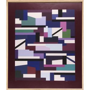Yaacov Agam - Purple Matrix - Screenprint - 1976