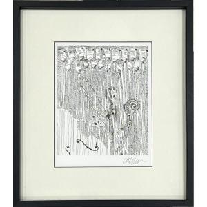 Arman Fernandez - Violin, 1990 - Etchings On Vellum Paper
