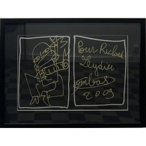 Robert Combas - Photographer - Gold And Silver Posca Drawing - 2009