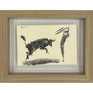 Pablo Picasso - Toros & Toreros VIII - Dedication On Lithographed Card - (19)59