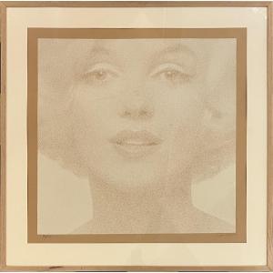 Bert Stern - White Screenprint On Gold Leaf - 1973