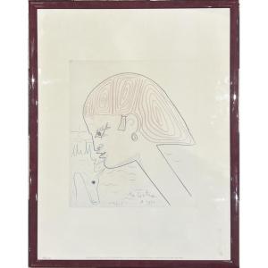 Jean Cocteau - Woman & Seahorse - Silkscreen On Arches Paper 