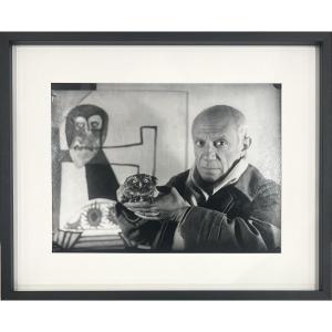 Michel Sima - Pablo Picasso With An Owl, France, Antibes -silver Print - 1946