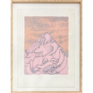 François-xavier Lalanne - Mountain Animals - Lithograph - 1977