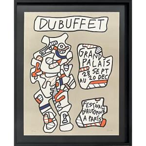 Jean Dubuffet - Jean Dubuffet Retrospective At The Grand Palais - Lithographed Poster - 1973