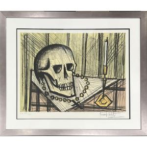 Bernard Buffet - Vanitas With Skull - Lithograph