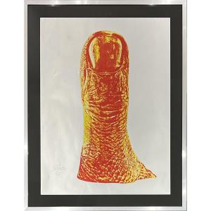 César, Known As César Baldaccini - The Thumb - Screenprint On Aluminum Foil - 1980