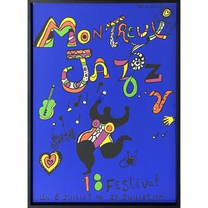 Niki De Saint Phalle - 18th Edition Of The Montreux Jazz Festival - Screen-printed Poster - 1984