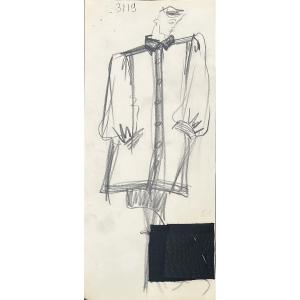 Yves Saint Laurent - Sketch - Lead Pencil