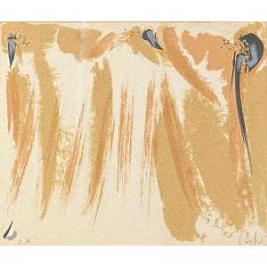 Olivier Debré - Signe Paysage - Color Lithograph On Arches Paper - 1981