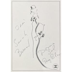 Karl Lagerfeld - Inès De La Fressange - Inspiration Sarah Berhnart In Ruys Blas - Sketch