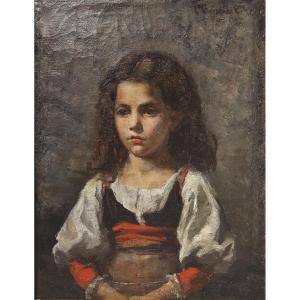 Léon Bonnat (1833-1922) - The Pensive Little Girl 