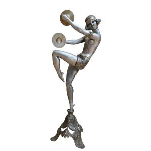Spelter Sculpture Of A Dancer With Cymbals – Circa 1925-1935, France