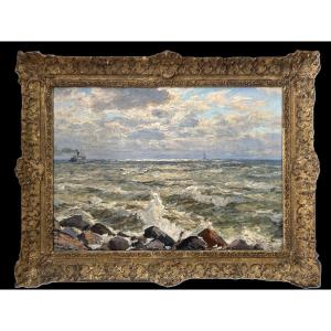 Rock Under The Foam - Nikolai Dubovskoy (1859-1918)