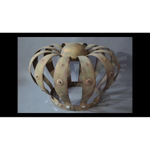 Wrought Iron Table Base In The Shape Of A Monumental Crown 70s
