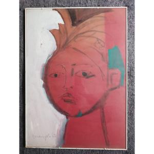 Franz Marangolo Mixed Media On Panel 1963