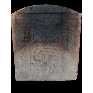 17th Terracotta Fireplace Hearth Plate 