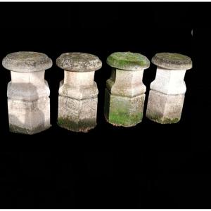 Suite Of 4 Gothic Stone Columns