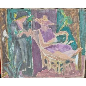 Roger Chastel, 1987-1981, The Two Women In The Garden,