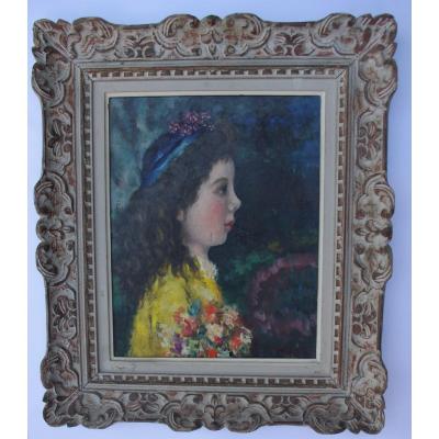 Aramov Portrait Of Little Girl (lazare Abhramoff Finckelstein)