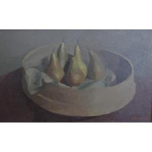Gilles Sacksick Born In 1942,  Still Life With Pears, From 1979