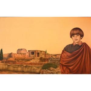 Michèle Teysseyre, Born In 1949, Le Petit Dieu Lare, Roman Mythology Scene, Toulouse