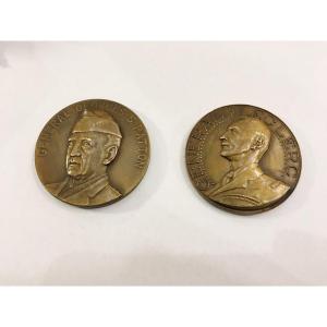Bronze Medals General Leclerc And General Patton